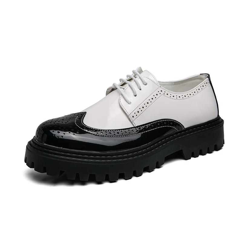 Броги Повседневные мужские кожаные туфли Модный дизайн с цветовыми блоками Досуг На Открытом Воздухе Бизнес Вечеринка Свадьба Офис ПЛАТЬЕ обувь