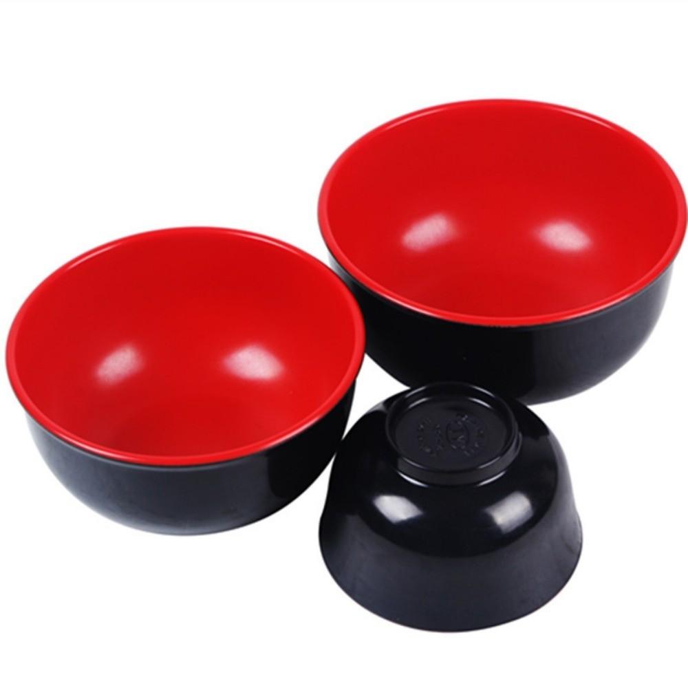 Black Red Food Containers Imitation Porcelain Soup Bowl New Melamine Bowls Dishware