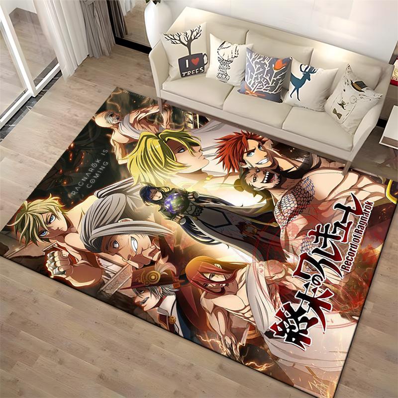 Anime Style Carpet - Record of Ragnarok Characters and Design Suitable for use as an anti-slip for living room bedroom sofas