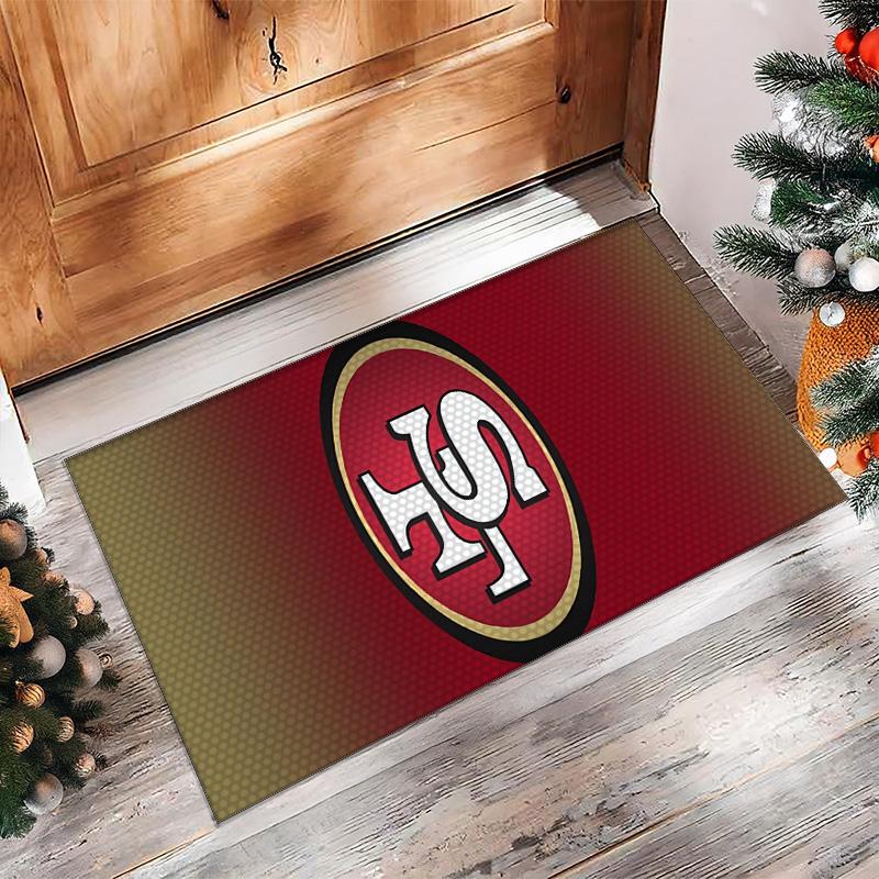 San Francisco 49ers Crystal Velvet Carpet Soft Anti?Slip Floor Mat Comfortable Home Living Room Bedroom Decor Rug