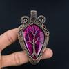 Tree Of Life Pink Flash Labradorite 999 Copper Wire Wrapped Jewelry, Handmade Beauteous Gemstone Jewelry Pendant For Women