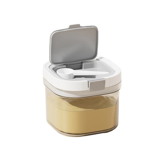 Герметичная банка для сухого молока, прозрачная банка для муки, герметичный контейнер для хлопьев с ложкой, герметичная банка для хранения продуктов для шкафа, столешницы, кладовой