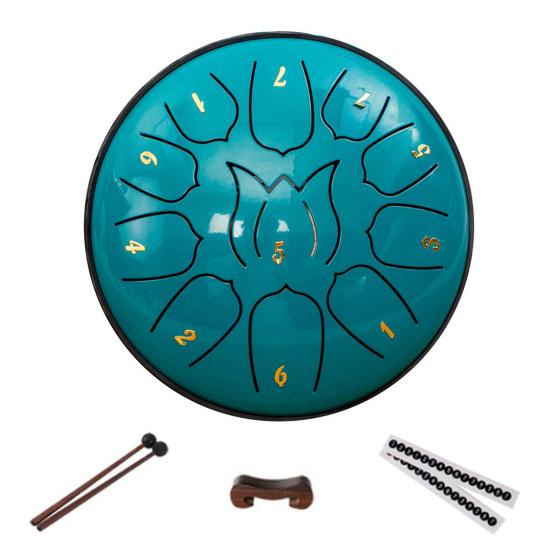Steel Tongue Drum To Use 11 Compact Design Portable Easy Notes 6 Inches Rain