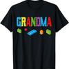 Grandma Master Builder Building Bricks Blocks Family Set T-Shirt