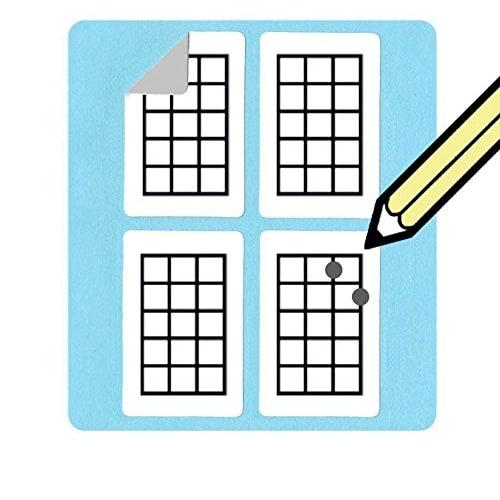 Ukulele Fingering Stickers 250 Sticker Set