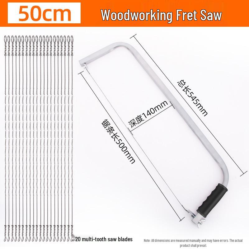 Multi-Function Handheld Pull Saw: Flower, Fret, Wire, and Jigsaw for Woodworking & Household Use