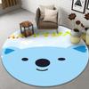 Cute Animal Print Pattern Round Floor Mat Home Bedroom Living Room Decorative Floor Mat Doormat
