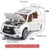 Lexus 570 Off-Road в масштабе 1/24, модель роскошного внедорожника, игрушечный автомобиль из цинкового сплава со звуком и светом для детей, подарок для мальчиков и девочек