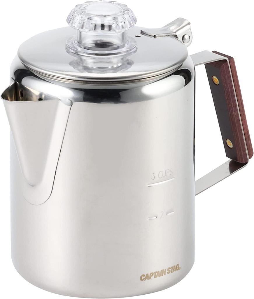 CAPTAIN STAG 18-8 Stainless Steel Percolator 3 Cups M-1225