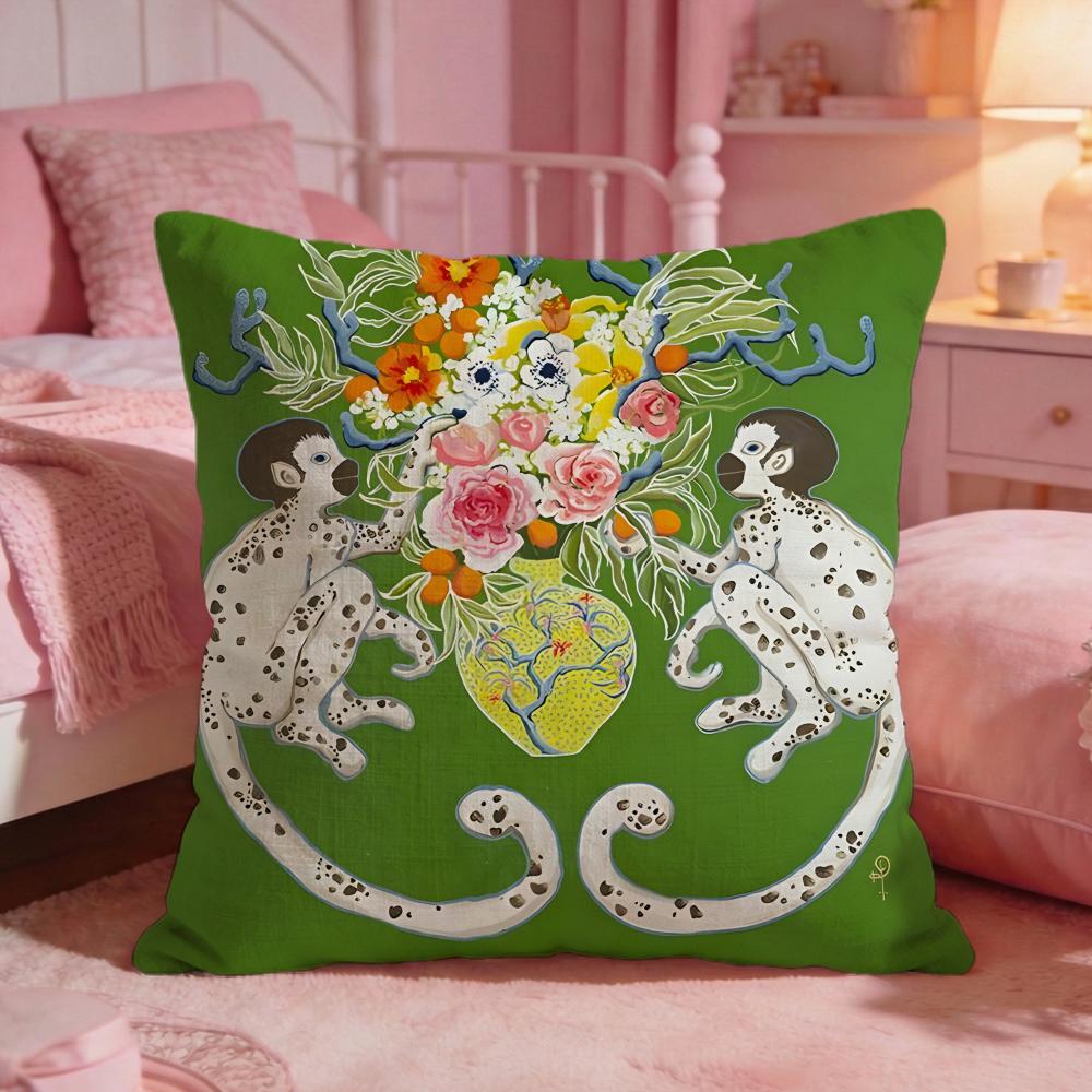PPaige GGemmel MMonkey Cushion Cover Premium Comfort Reversible Pillow Cove Two In One Design For Any Room Car Interior