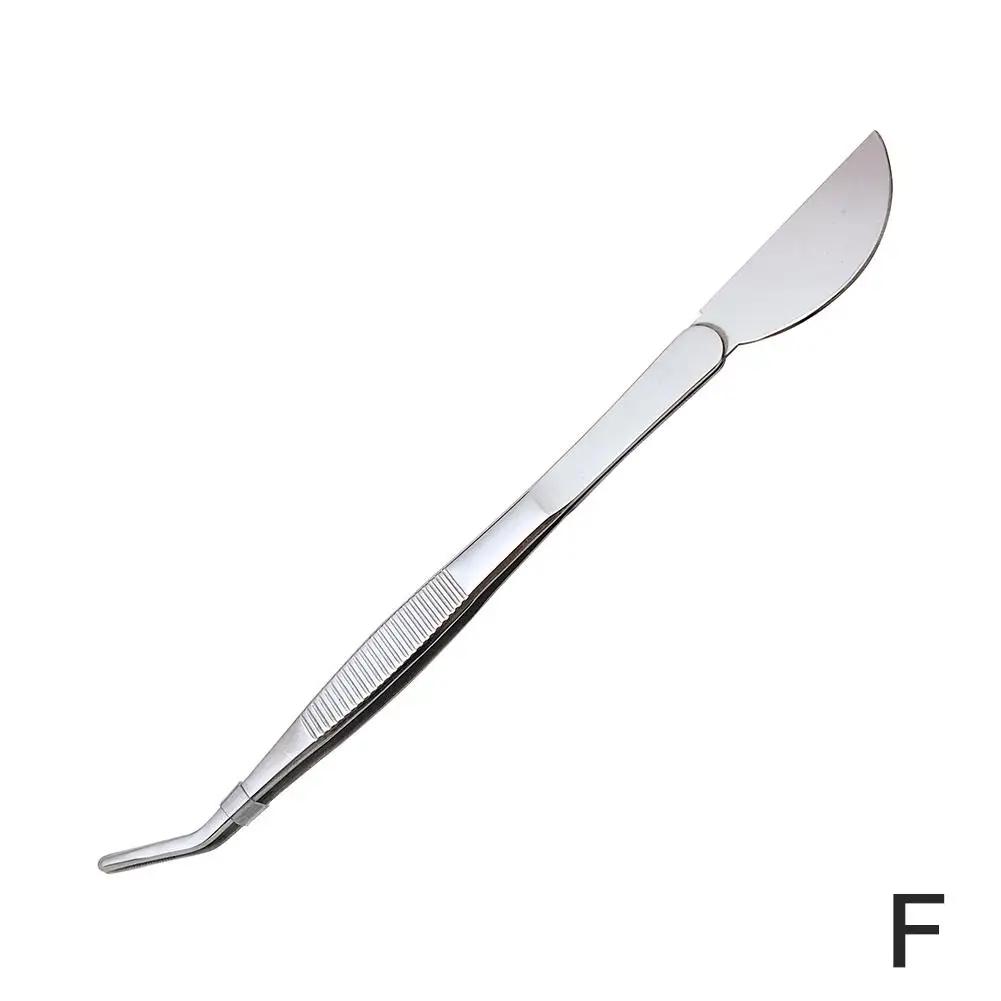Грабли для корней из нержавеющей стали марки 304 2 в 1 с пинцетом для бонсай с эргономичной ручкой, инструмент для обработки почвы и создания суккулентов I1V0