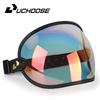 Ретро мотоциклетные очки с пузырьковым козырьком для езды на улице, защита от ультрафиолета, лобовое стекло, красочные винтажные шлемы на половину лица