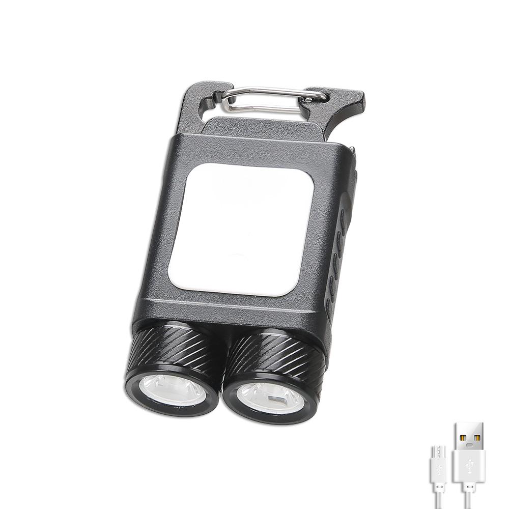 Mini Keychain Light COB Lantern Mutifuction Portable LED Flashlight USB Rechargeable Work Light Outdoor Camping Emergency Torch