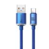 Baseus Кабель серии Crystal Shine USB-кабель для быстрой зарядки и передачи данных Usb Type A - Usb Type C 100 Вт 1,2 м синий (Кажи000403)
