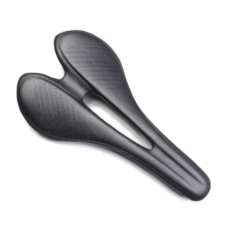 Carbon Fiber Bicycle Saddle Road Mountain Bikes With Rail Synthetic Leather Cover