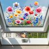 Colorful Floral Balcony Glass Window Home Beautification and Decoration Static Electricity Window Stickers