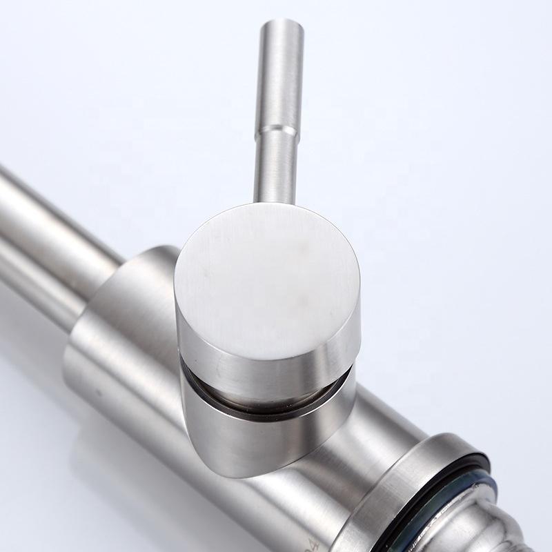 304 Stainless Steel Brushed Universal Sink Faucet Kitchen Sink Hot Cold Faucet