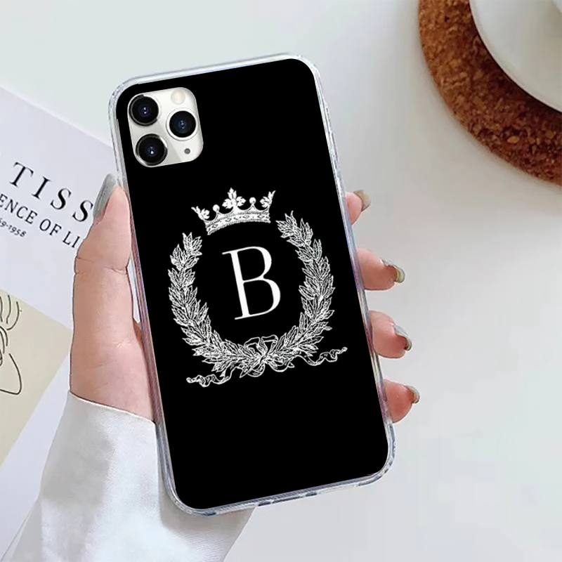 Роскошный чехол для телефона с английскими буквами и короной для iPhone 11 12 13 mini pro XS MAX 8 7 6 6S Plus X 5S SE 2020 XR