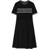 X M.C. ESCHER Heritage Series Fashion Casual Woven Short Sleeve Dress Women Dresses Black F11W538311F-BK
