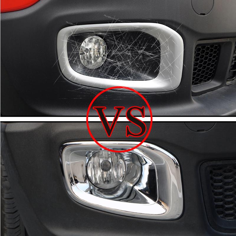 Автомобильный хромированный чехол для противотуманных фар для Jeep Renegade 2015 2016 2017 2018 аксессуары защитная накладка передних противотуманных фар