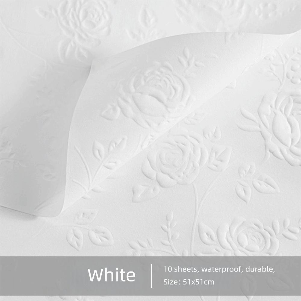 10Pcs 3D Textured Flower Packaging Paper Rose Print Decorative Paper Gift Wrapping