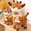 Cute Giraffe Plush Doll High Quality Short Plush Stuffed Animal Scarf Toy For Children