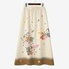 ZANZEA Women Casual Elastic Waist Loose Print Long Skirts
