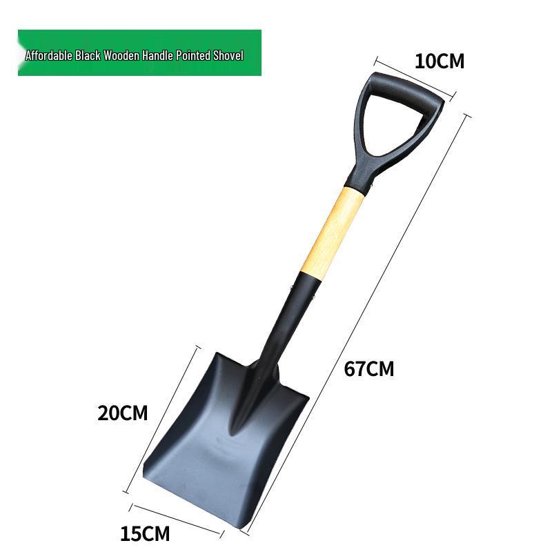 Садовая лопата из нержавеющей стали с деревянной ручкой - Малая, острая лопата для снега, почвы, посадки деревьев и цветов