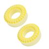 2 шт. 2,2 дюйма Силиконовые шины Вставка Двухслойные Полые Подкладки для шин для 1 10 Машин для краулинга Желтые