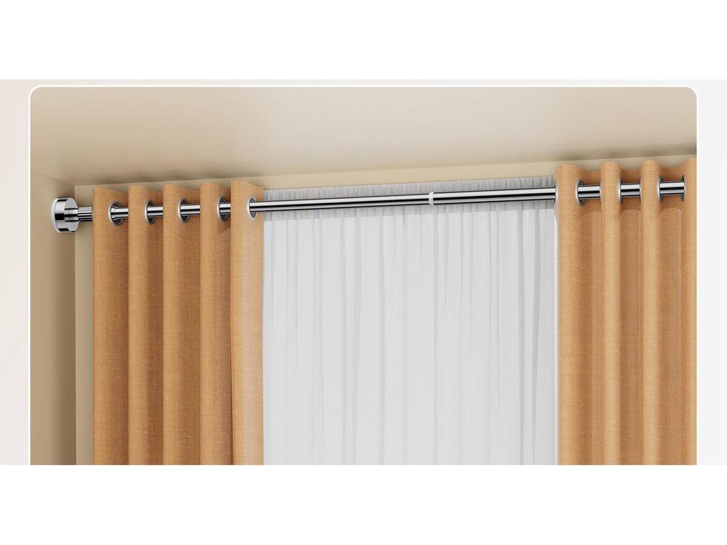 Telescopic Stainless Steel Curtain & Clothes Drying Rod (Punch-Free, Nail-Free)