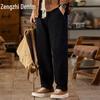 Мужские японские ретро свободные прямые повседневные брюки Zengzhi для работы