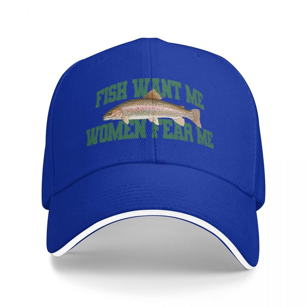 Рыба меня хочет, женщины меня боятся Кепки Бейсболки Snapback Кепки Бейсбольные Дышащие Повседневные Кепки Для улицы Унисекс