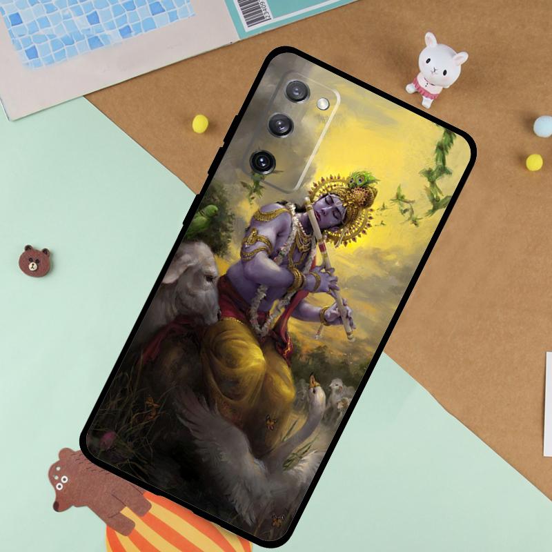 Indian God Lord Krishna Soft Case For Samsung Galaxy S24 Ultra S9 S10 S20 S22 S21 Plus S23 FE S25 Ultra Funda Cover