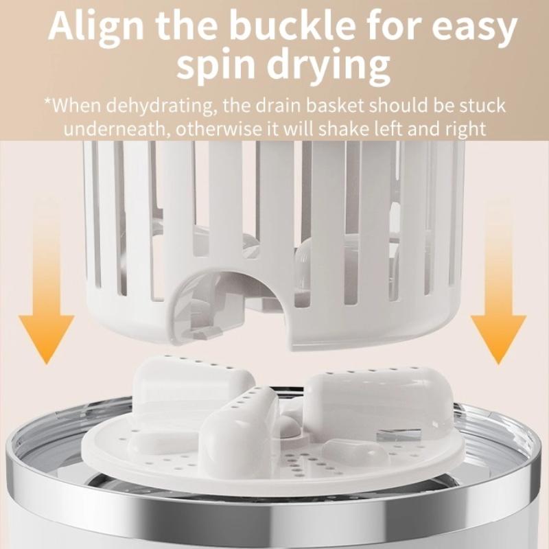 Перезаряжаемая стиральная машина и дегидратор, Мини маленькая стиральная машина для нижнего белья и носков, Беспроводная портативная стиральная машина-дегидратор