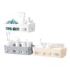 Punch-free Bathroom Shelf Plastic Wall Hanging Bathroom Storage Rack Basket No Trace Stickers