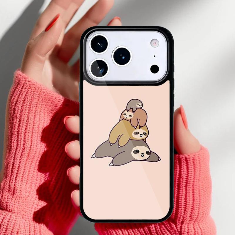 Милый ленивец Животные Чехол для телефона для iPhone 17 16 15 14 13 Pro Max Задняя крышка для 12 11 Pro Coque
