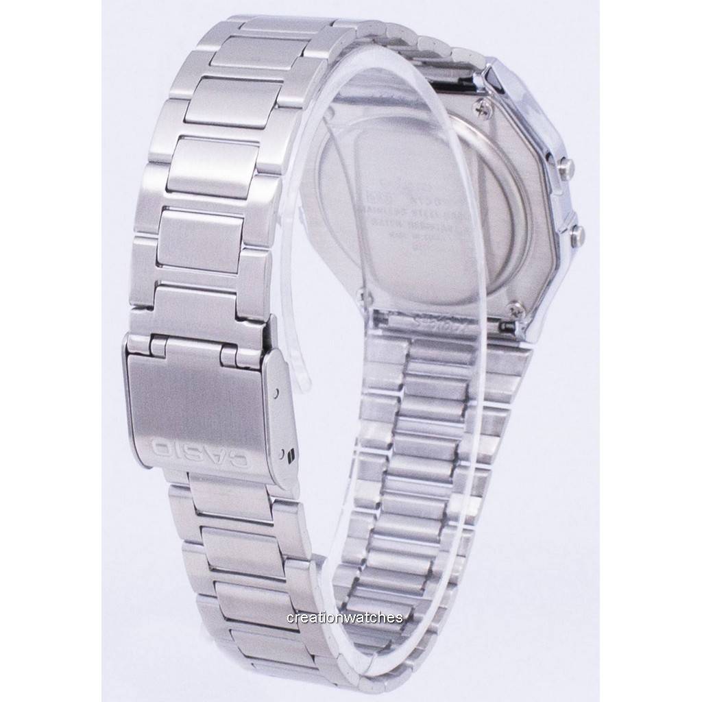 Casio Digital Stainless Steel Daily Alarm A158WA-1DF A158WA-1 Men's Watch