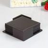 6Pcs Holiday Gift Heat-resistant Leather Coaster Business Luxury Tea/Coffee Cup Pad Non-slip with Base Insulation Mat Party