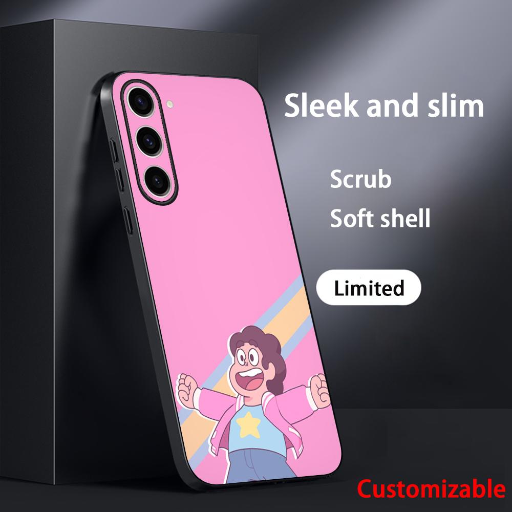 Steven classic cartoon cute universe design Phone Case For Samsung Galaxy S26 S25 S24 S23 S22 S21 Plus Ultra Note20 Soft Black