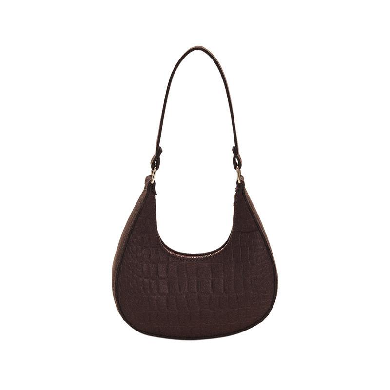 Stylish Minimalist Crescent Bag For Women In Chic Black Coffee Green Orange And Burgundy