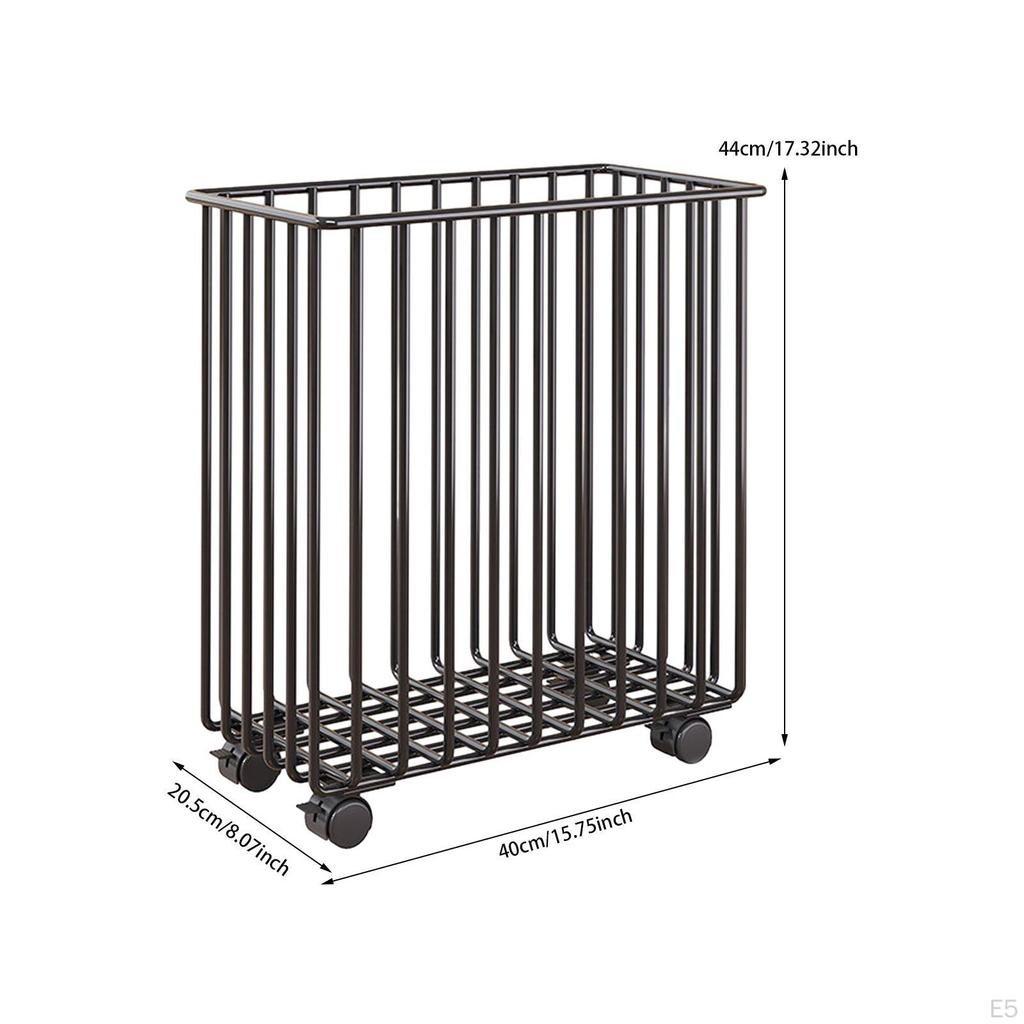Корзина для грязного белья на колесиках для ванной комнаты