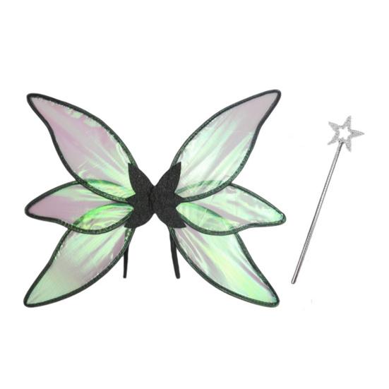 1 комплект волшебных крыльев, красочная пряжа, красивые крылья принцессы эльфа со звездой, реквизит для рождественских фотовечеринок