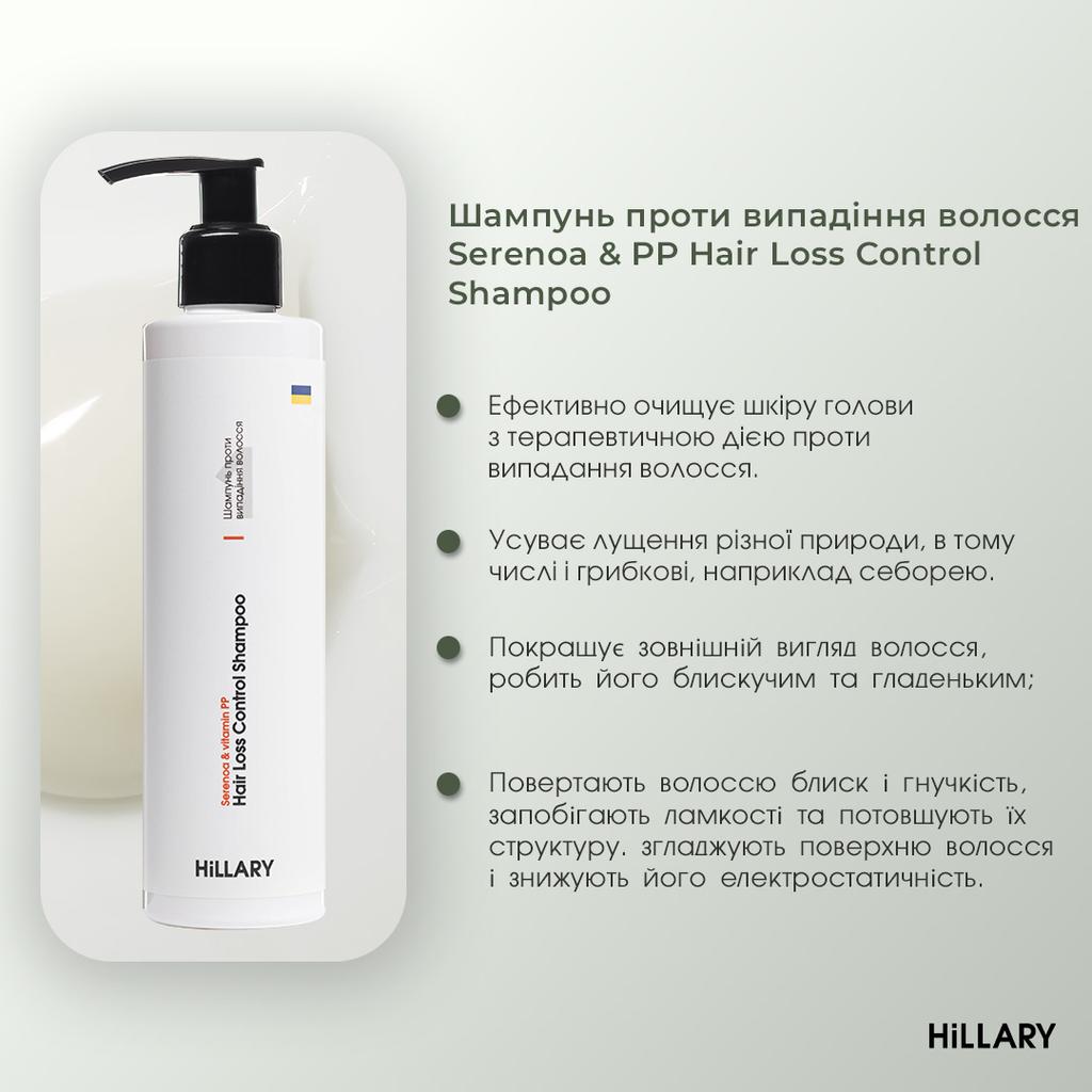 Shampoo + Conditioner Hillary Serenoa & PP Hair Loss Control, 500 Ml