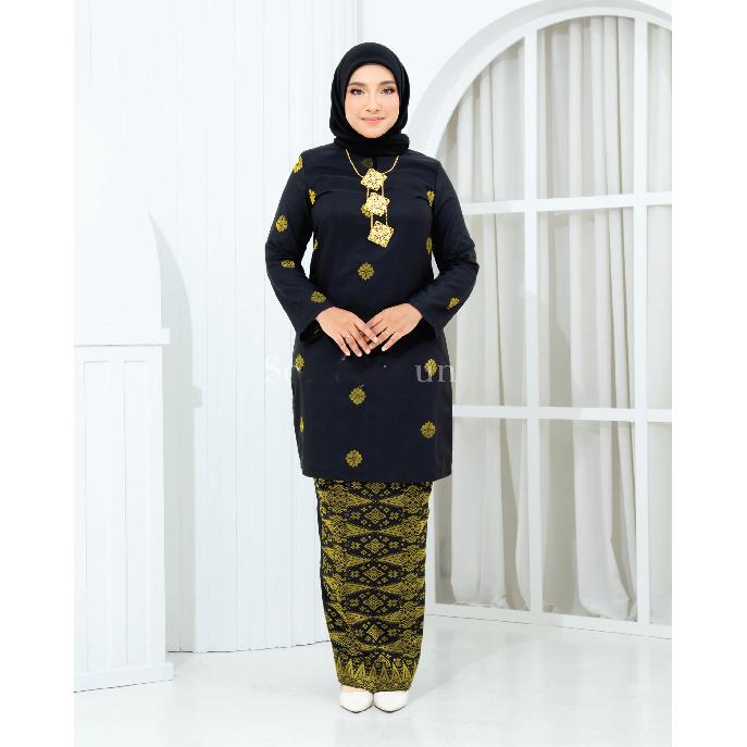 2025 новый стиль набивной узор высококачественная ткань Kulong Pahang женский мусульманский костюм удобный дышащий элегантный