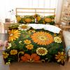 Daisy Duvet Cover Set White Floral Pattern Bedding Set Romantic Leaves And Flower Comforter Cover Full Queen For Girl Women Teen