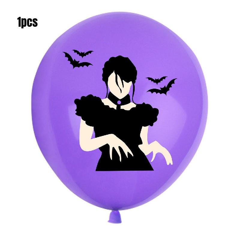 Украшения для дня рождения в стиле сериалов ужасов, латексные шары, топперы для торта и флажки