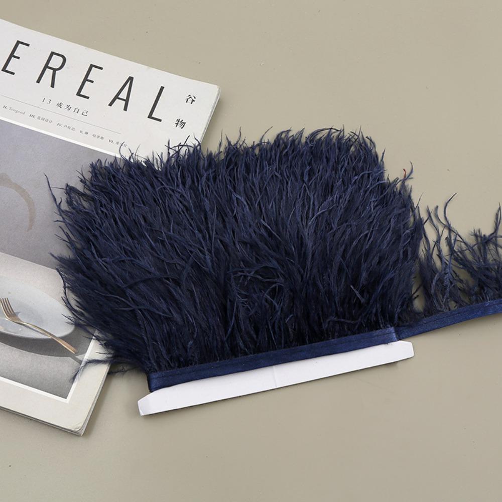 1 Meter 8-10cm Wide Natural Ostrich Feathers Feather Trim Fringe Wedding Party Decoration