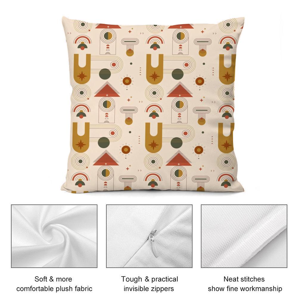 Boho Plant Nordic Cushion Cover Soft Plush Fabric DoubleSided Printed Cushion Covers for All Seasons Modern HomeDecor Gift