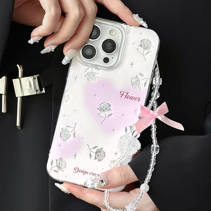 Прозрачный силиконовый чехол Zhitai Feather Yarn для iPhone 12-16 Pro, совместим с 13 Pro и более новыми моделями, предназначен для женщин.