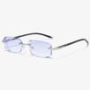 Personalized Anti-Blue Light And Anti-Radiation Glasses Ultra-Light Advanced Trend Glasses Diamond Trimmed Rimless Glasses